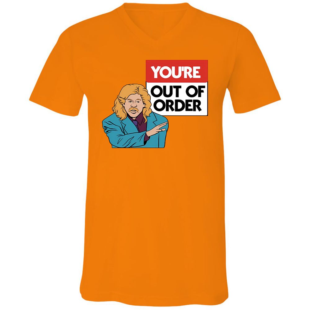 Unisex V-Neck T-Shirt - WUT31Q3H - Orange - 11