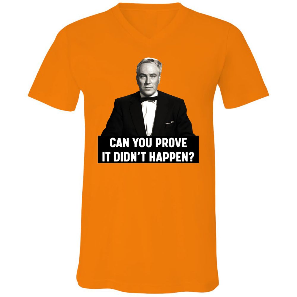 Unisex V-Neck T-Shirt - ETGETSZF - Orange - 11