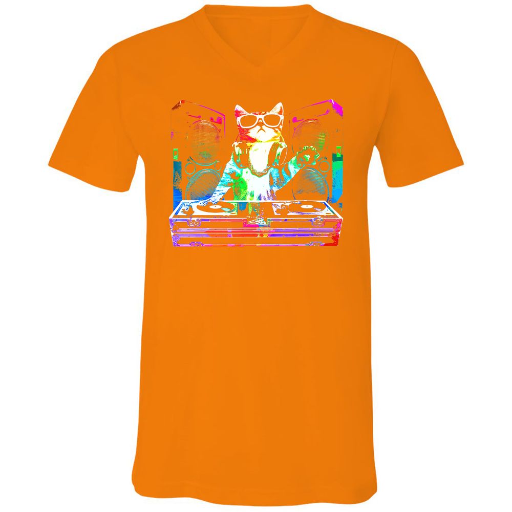 Unisex V-Neck T-Shirt - SLH9TWRJ - Orange - 11