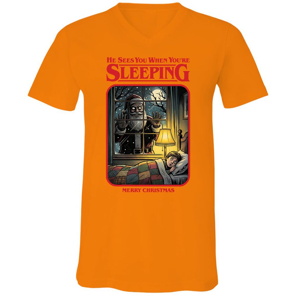 Unisex V-Neck T-Shirt - 2Q5AA5FE - Orange - 11