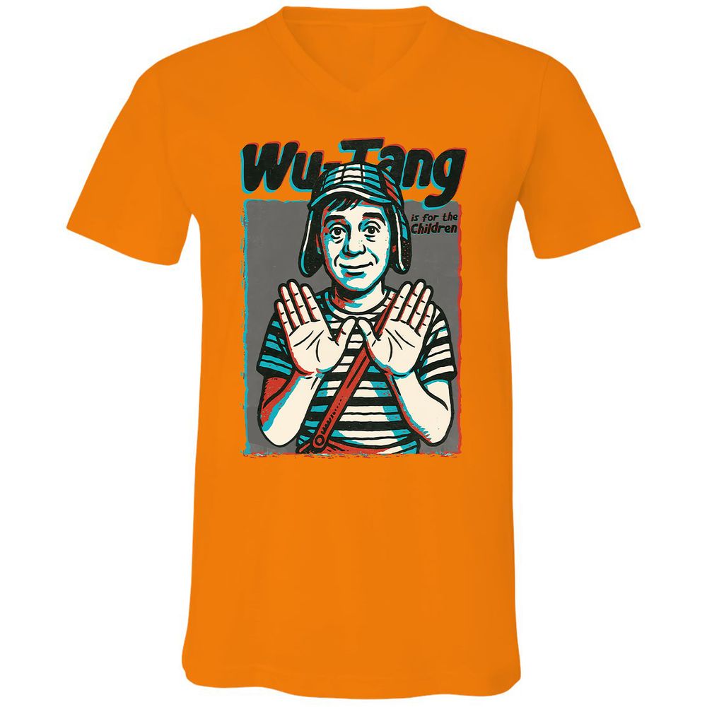 Unisex V-Neck T-Shirt - RCRFVV29 - Orange - 11