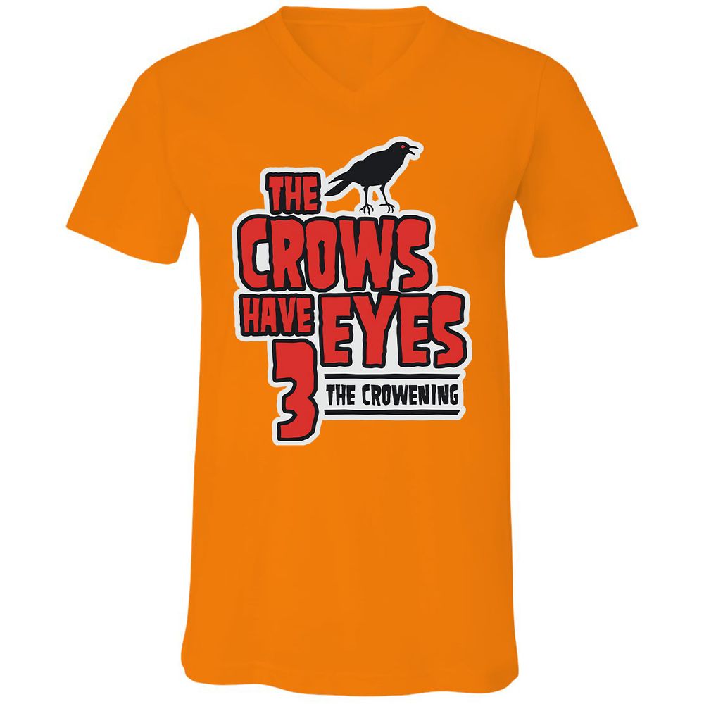 Unisex V-Neck T-Shirt - 3YDFUNKJ - Orange - 11