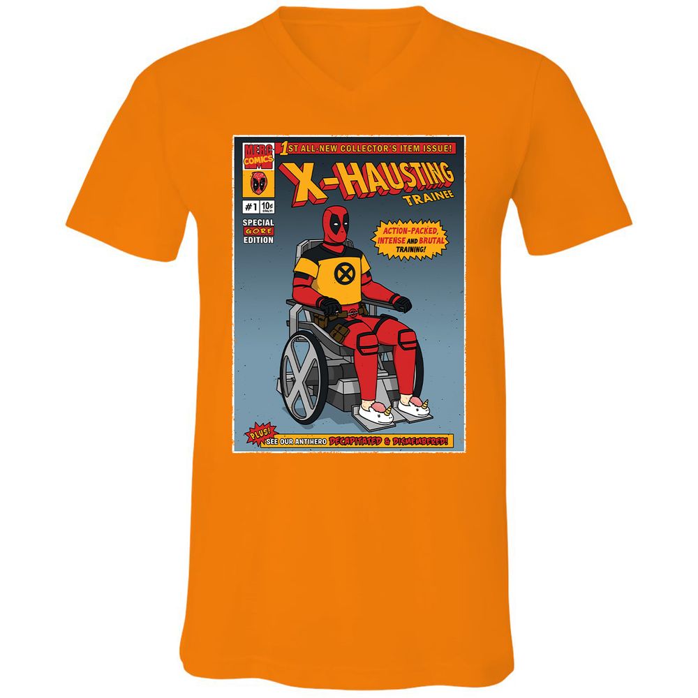 Unisex V-Neck T-Shirt - T2BMXLKK - Orange - 11