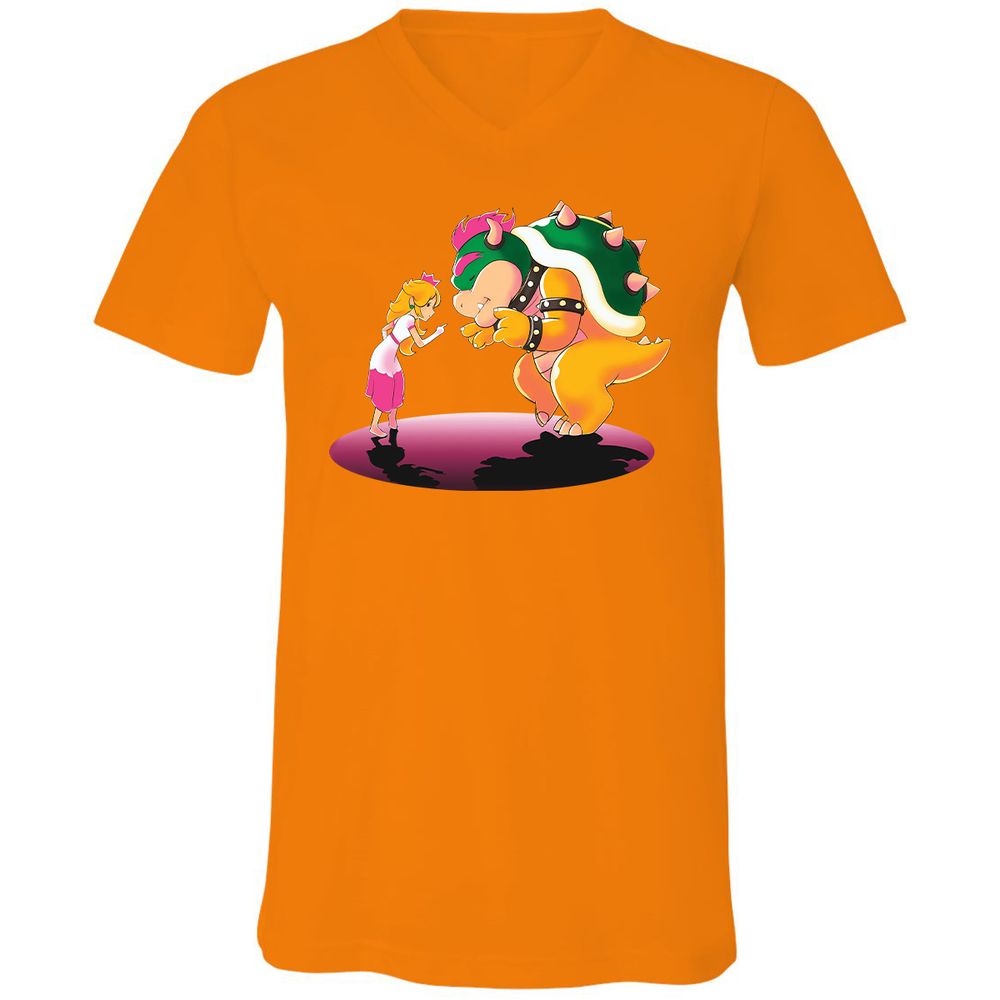 Unisex V-Neck T-Shirt - LNJTFT3E - Orange - 11
