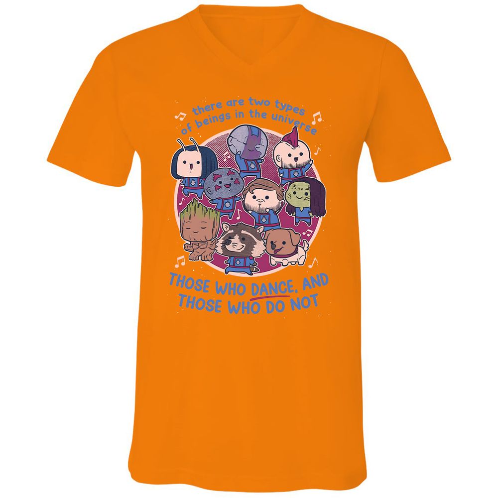 Unisex V-Neck T-Shirt - AXH7DPYF - Orange - 11