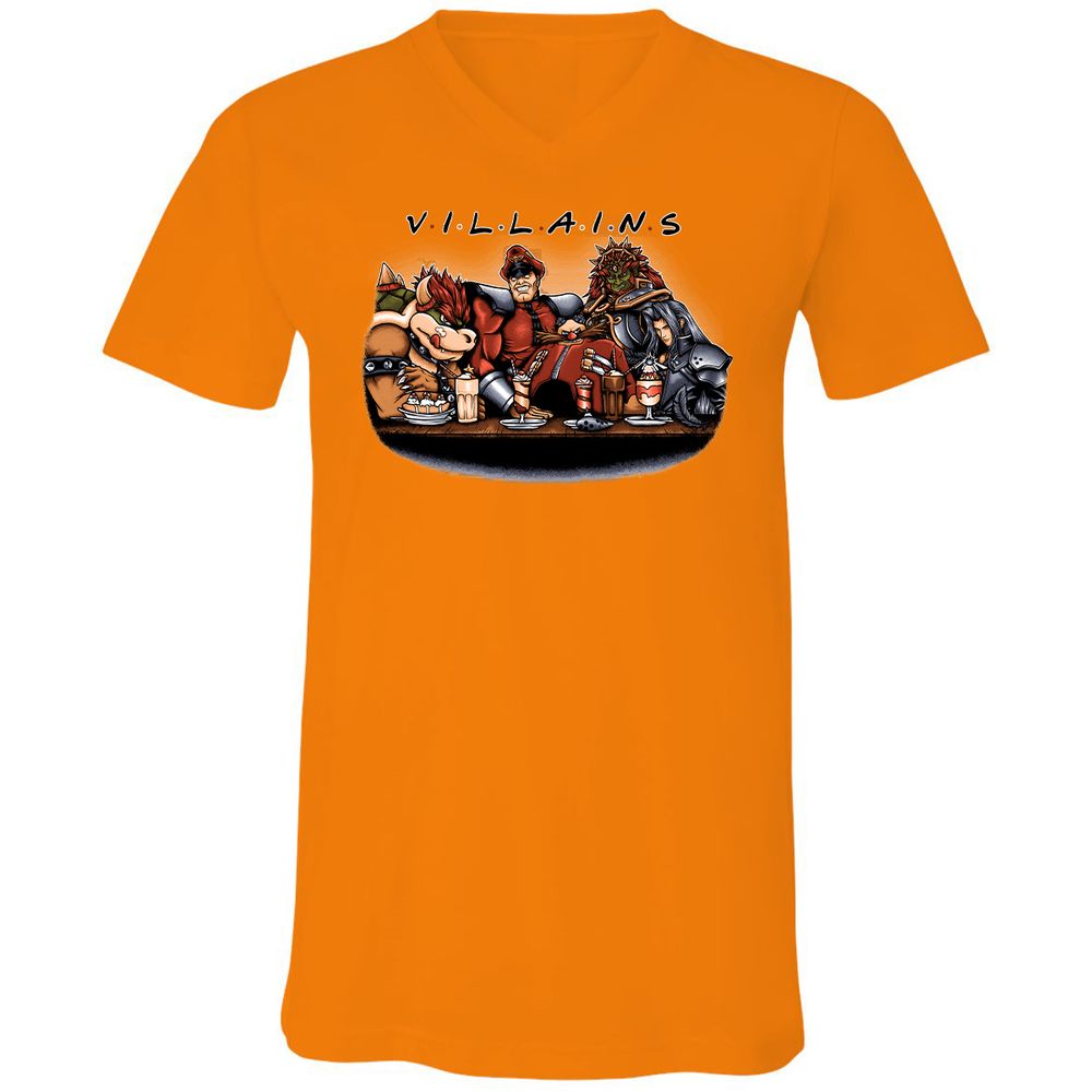 Unisex V-Neck T-Shirt - 3RR22SFN - Orange - 11