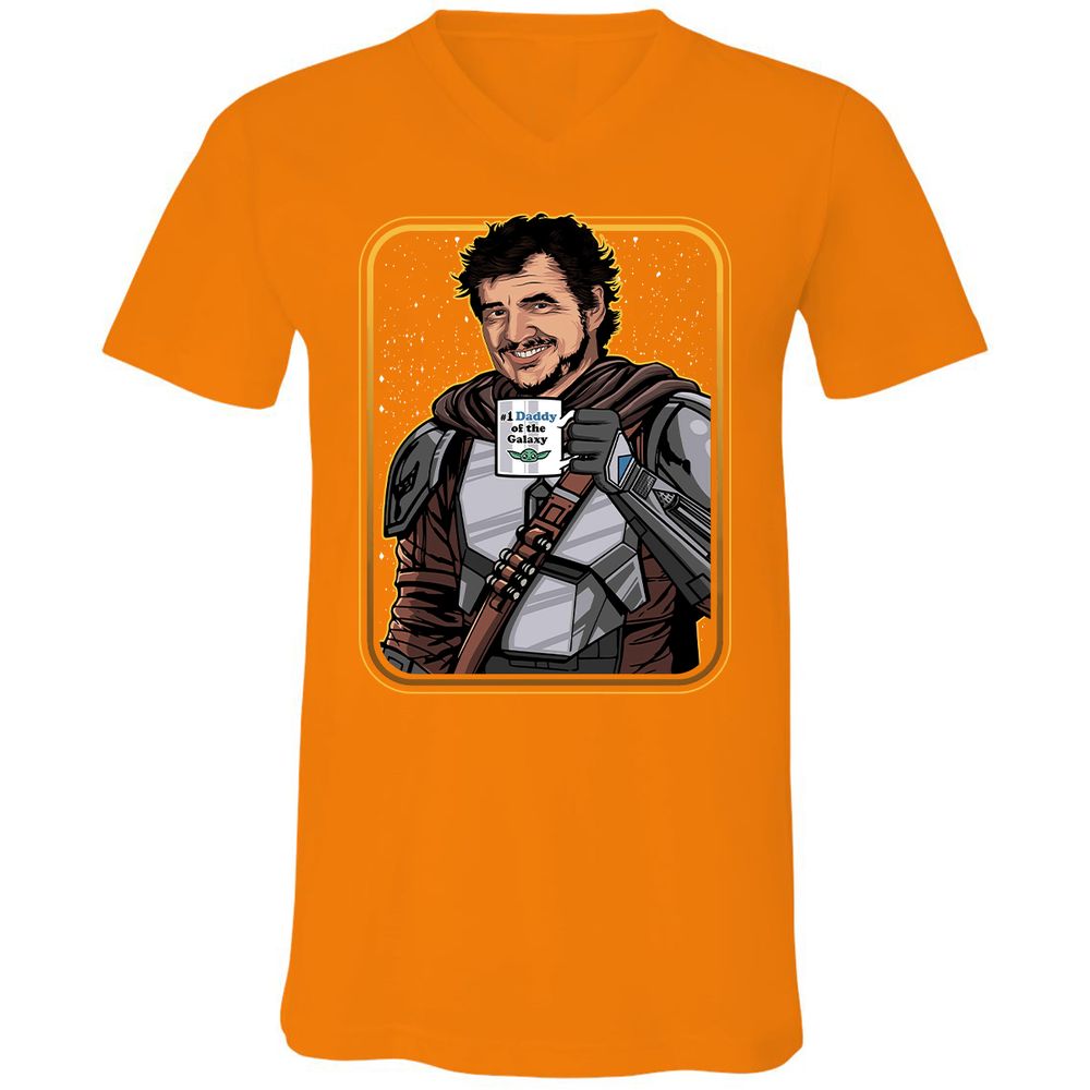 Unisex V-Neck T-Shirt - MGHKXFPU - Orange - 11