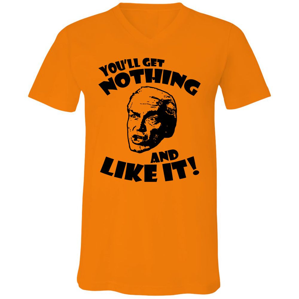 Unisex V-Neck T-Shirt - 57Z5AX6J - Orange - 11