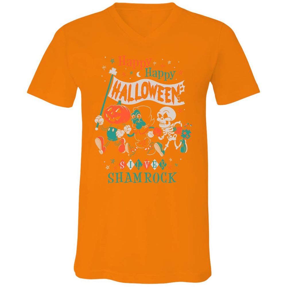 Unisex V-Neck T-Shirt - 4SMWYDQV - Orange - 11