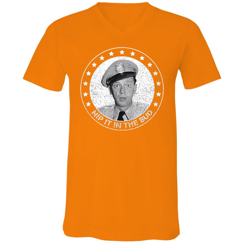 Unisex V-Neck T-Shirt - 43ZLWBS7 - Orange - 11