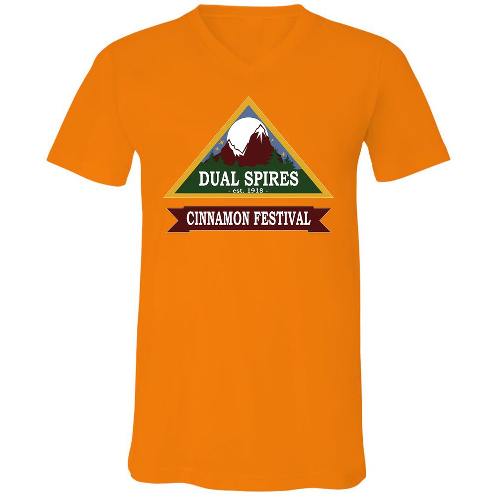 Unisex V-Neck T-Shirt - KAP7CHR7 - Orange - 11