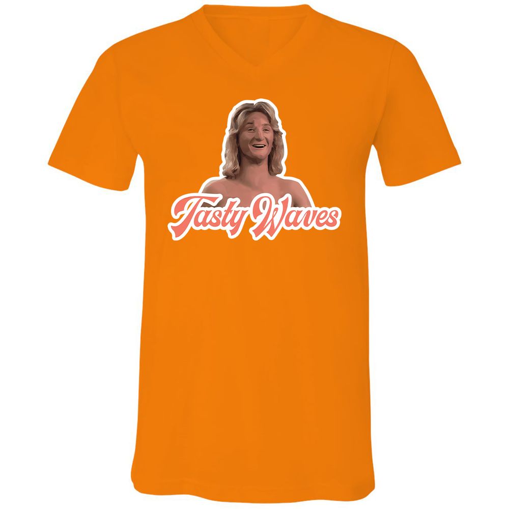 Unisex V-Neck T-Shirt - Y8BE5F7S - Orange - 11