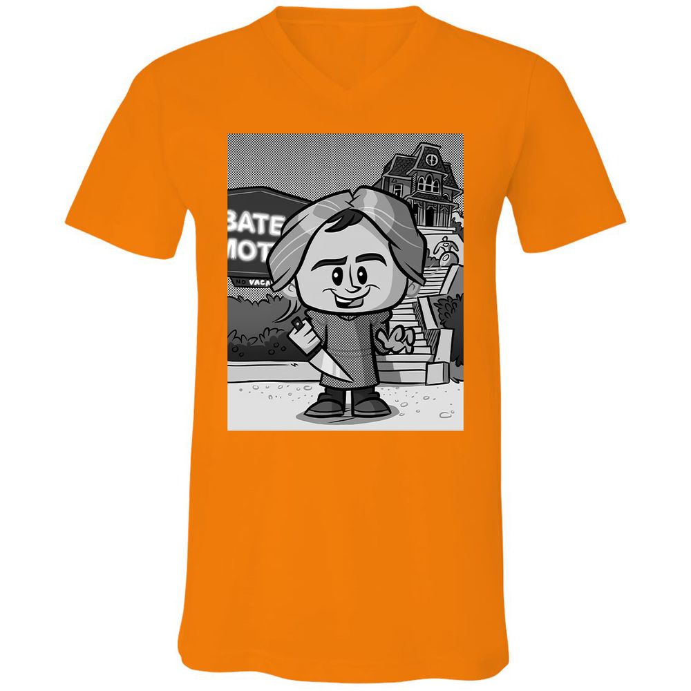 Unisex V-Neck T-Shirt - HRLF54QN - Orange - 11