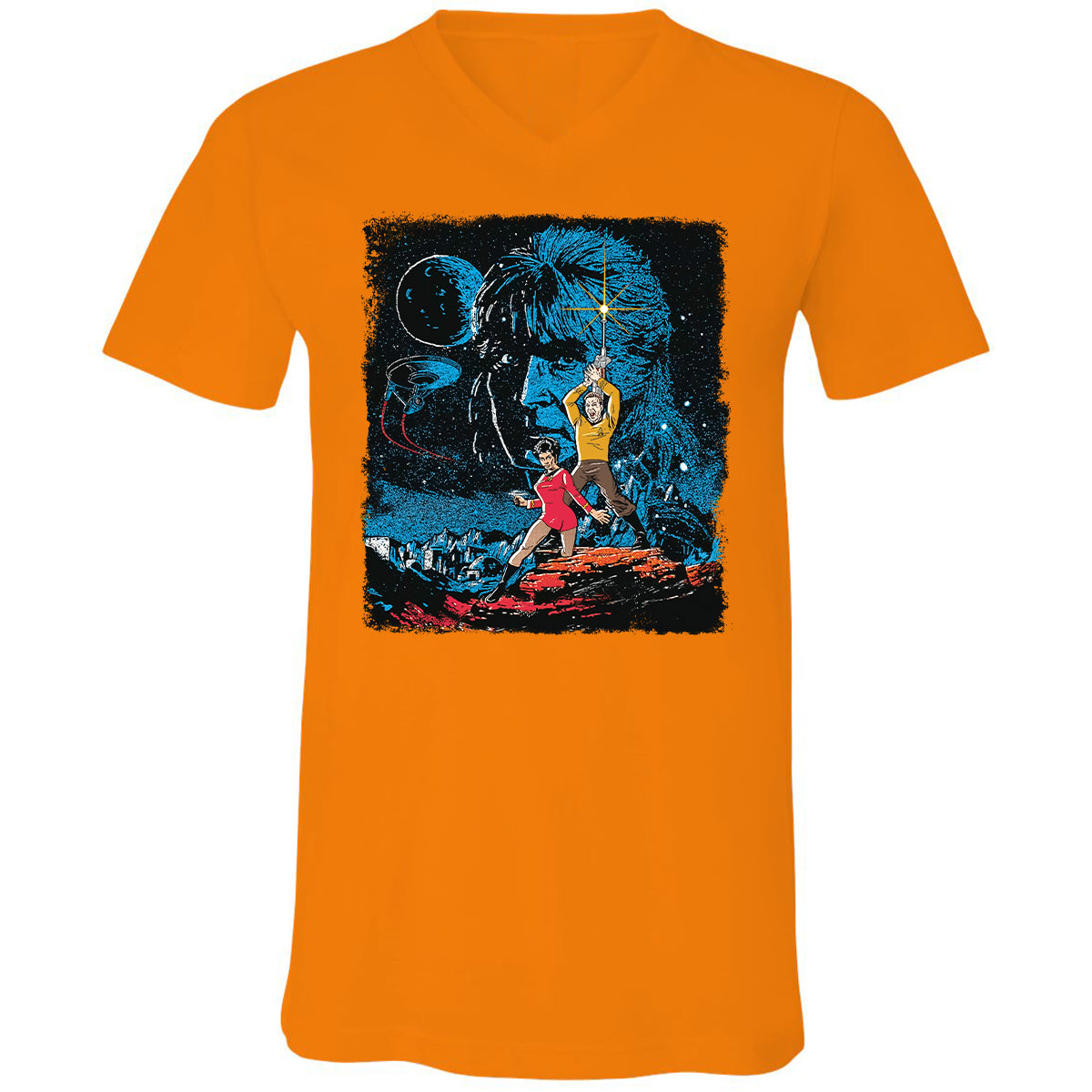 Unisex V-Neck T-Shirt - 95ZURGJC - Orange - 11