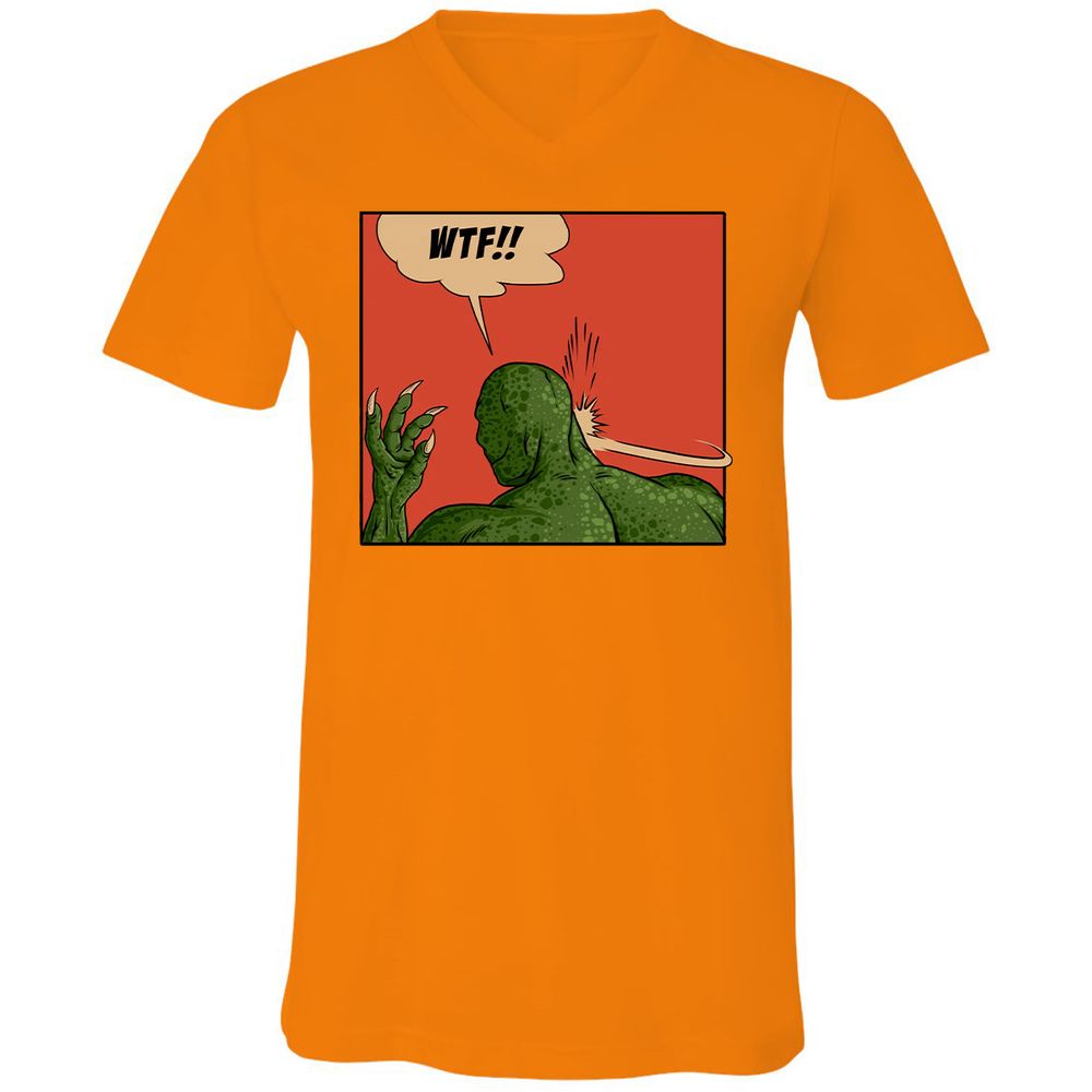 Unisex V-Neck T-Shirt - UXC267KC - Orange - 11