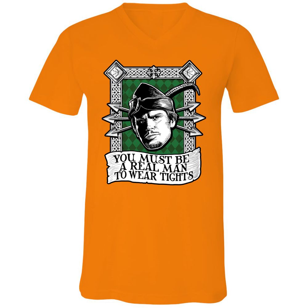 Unisex V-Neck T-Shirt - P5RFAG94 - Orange - 11