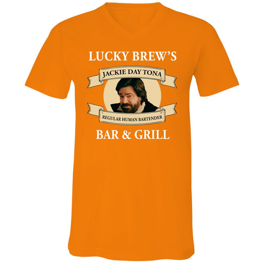 Unisex V-Neck T-Shirt - CCU4RG15 - Orange - 11