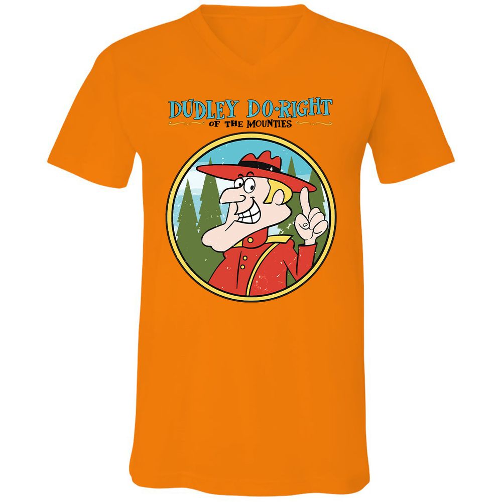 Unisex V-Neck T-Shirt - 6JEFTK17 - Orange - 11