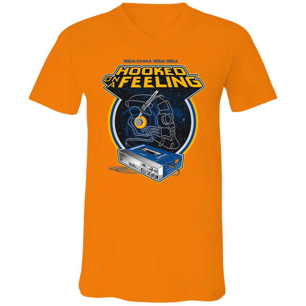 Unisex V-Neck T-Shirt - 5P16F5DF - Orange - 11