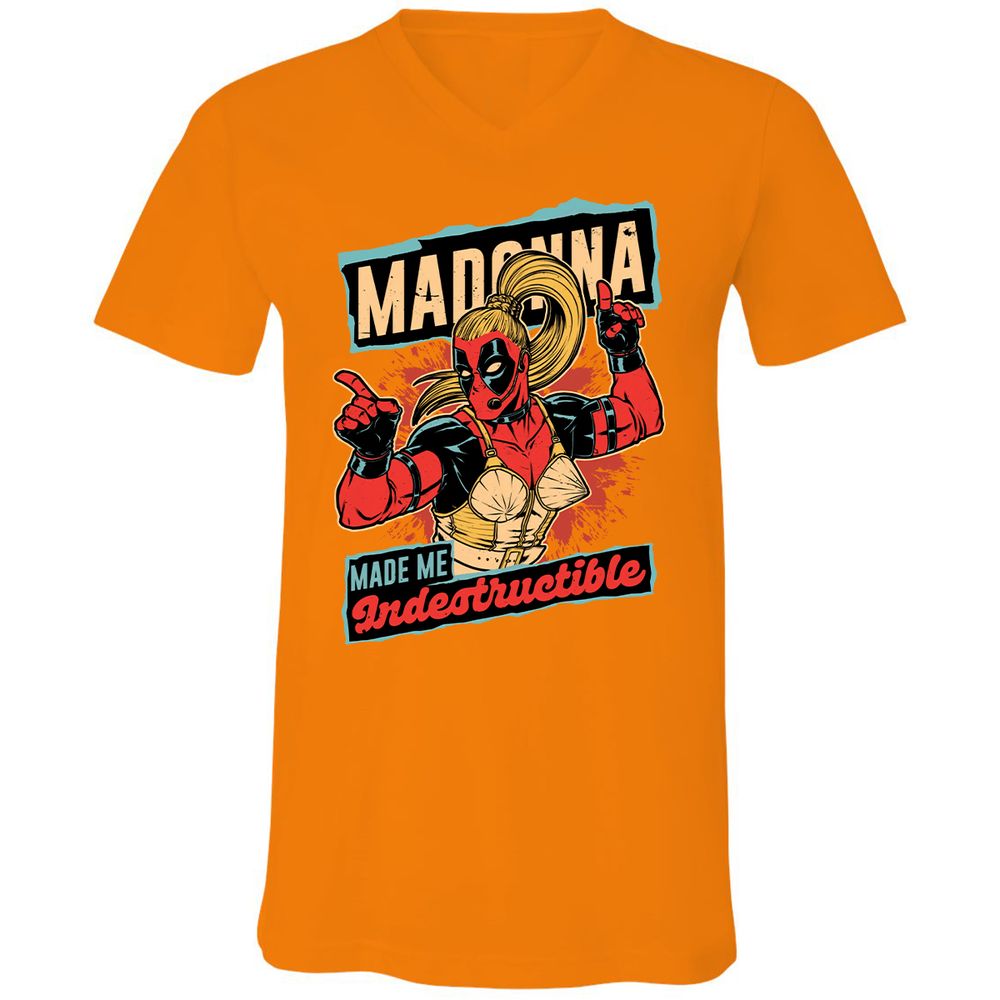 Unisex V-Neck T-Shirt - 56MZ2KV2 - Orange - 11