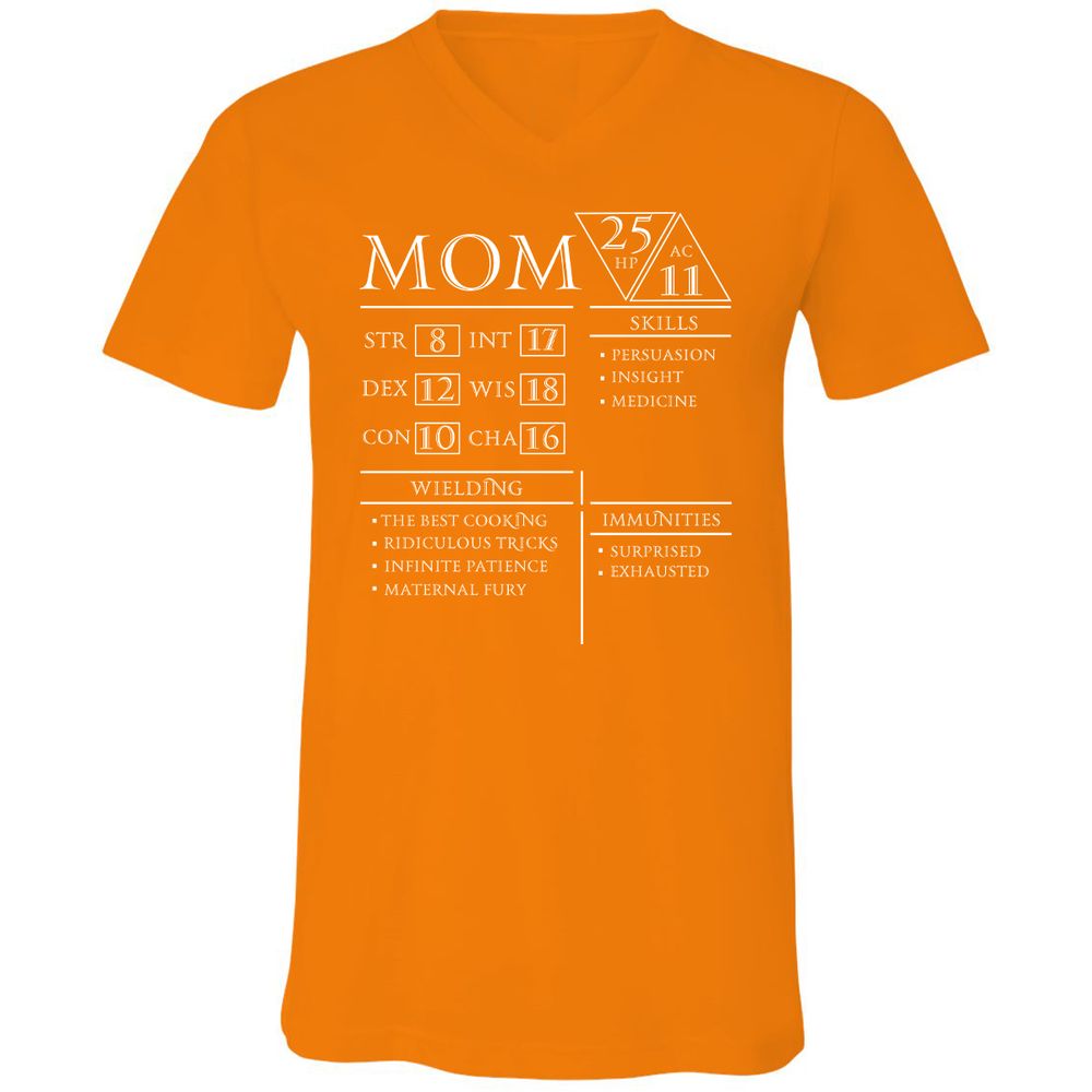 Unisex V-Neck T-Shirt - 5S7HEB3K - Orange - 11