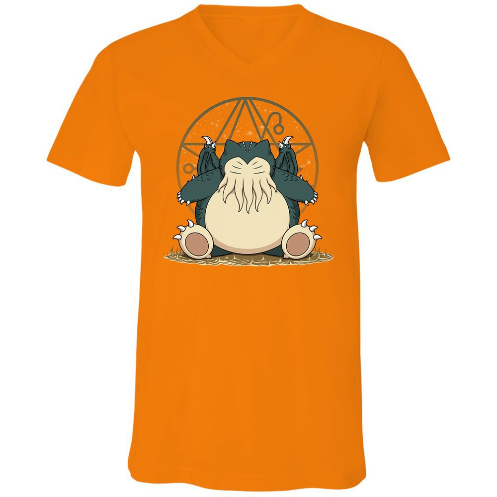 Unisex V-Neck T-Shirt - JVD1WJFV - Orange - 11