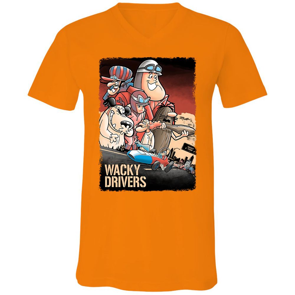 Unisex V-Neck T-Shirt - PZME1AAS - Orange - 11