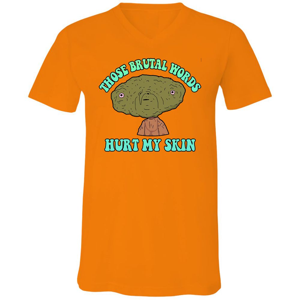 Unisex V-Neck T-Shirt - 7T91GTE2 - Orange - 11
