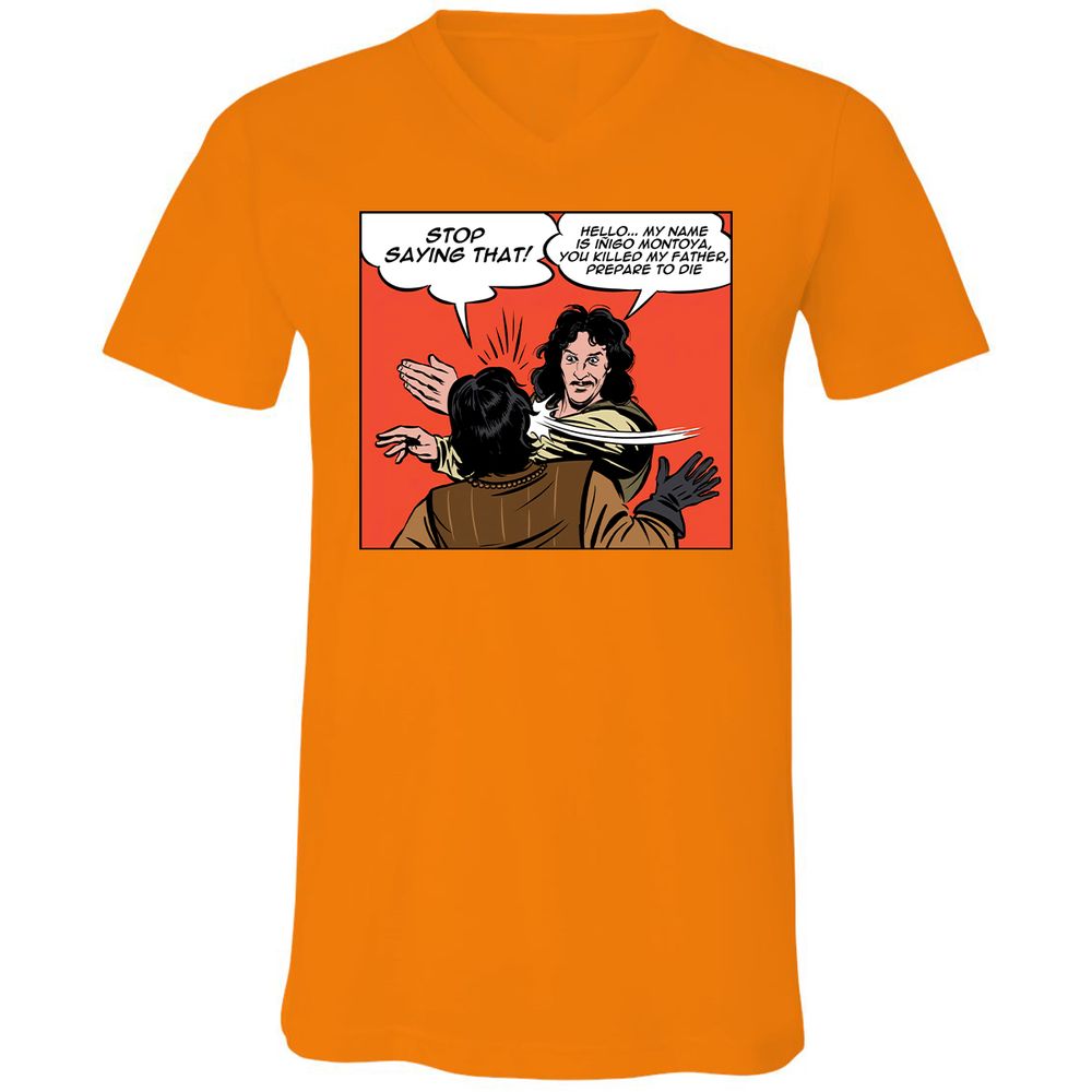 Unisex V-Neck T-Shirt - P96KFTP5 - Orange - 11
