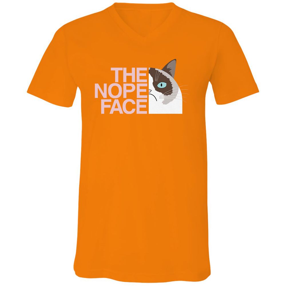 Unisex V-Neck T-Shirt - 6GLSHY9C - Orange - 11