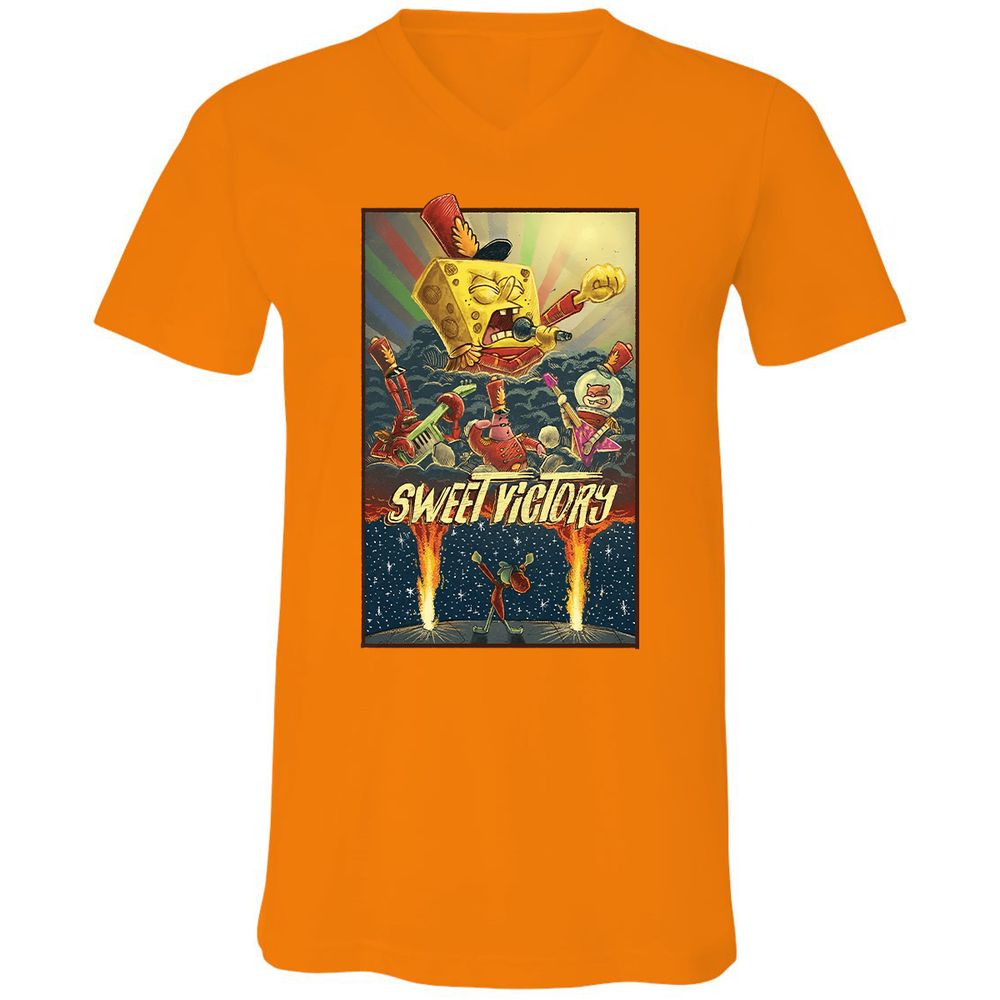 Unisex V-Neck T-Shirt - 7EN55EWS - Orange - 11