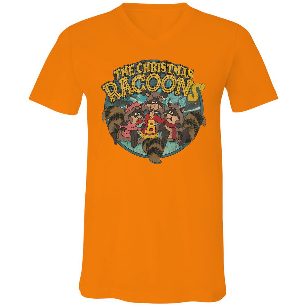 Unisex V-Neck T-Shirt - G4V54FZQ - Orange - 11