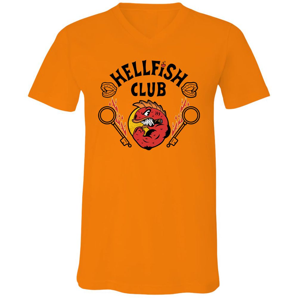 Unisex V-Neck T-Shirt - ASZPRXS8 - Orange - 11