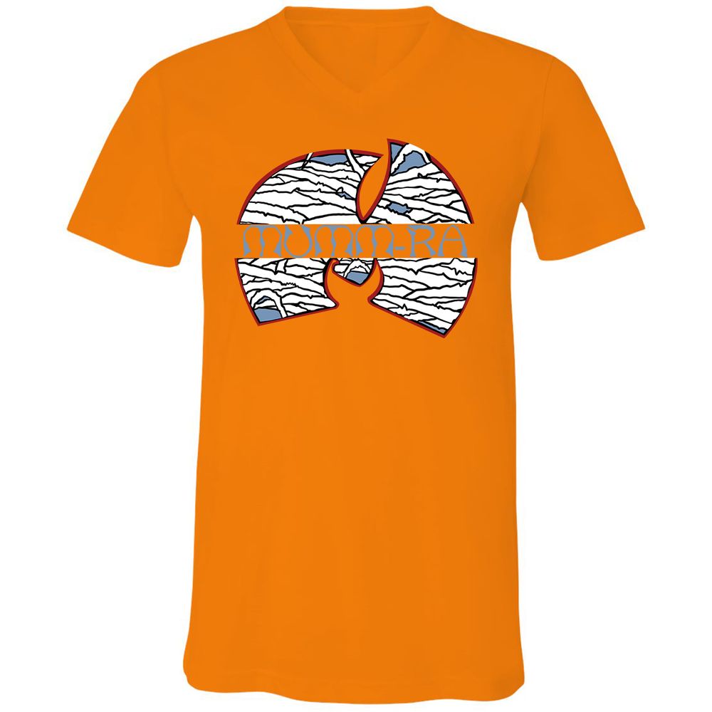 Unisex V-Neck T-Shirt - 3B8EM4JL - Orange - 11