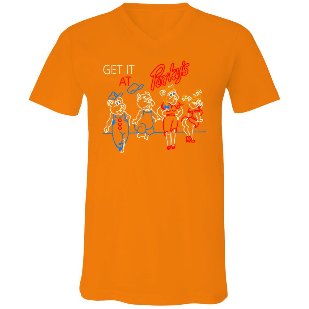 Unisex V-Neck T-Shirt - MADRW152 - Orange - 11