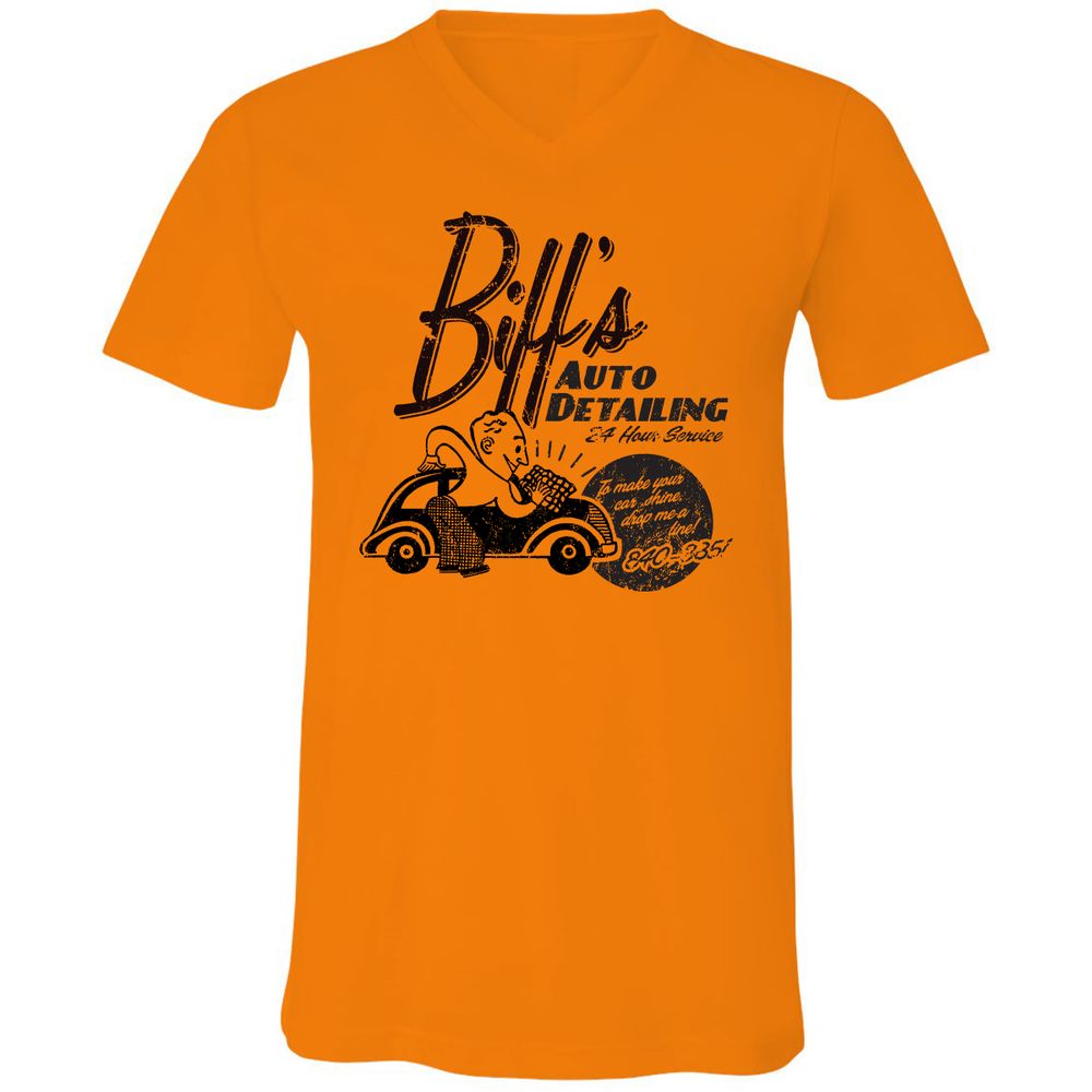 Unisex V-Neck T-Shirt - AHY7LPA8 - Orange - 11