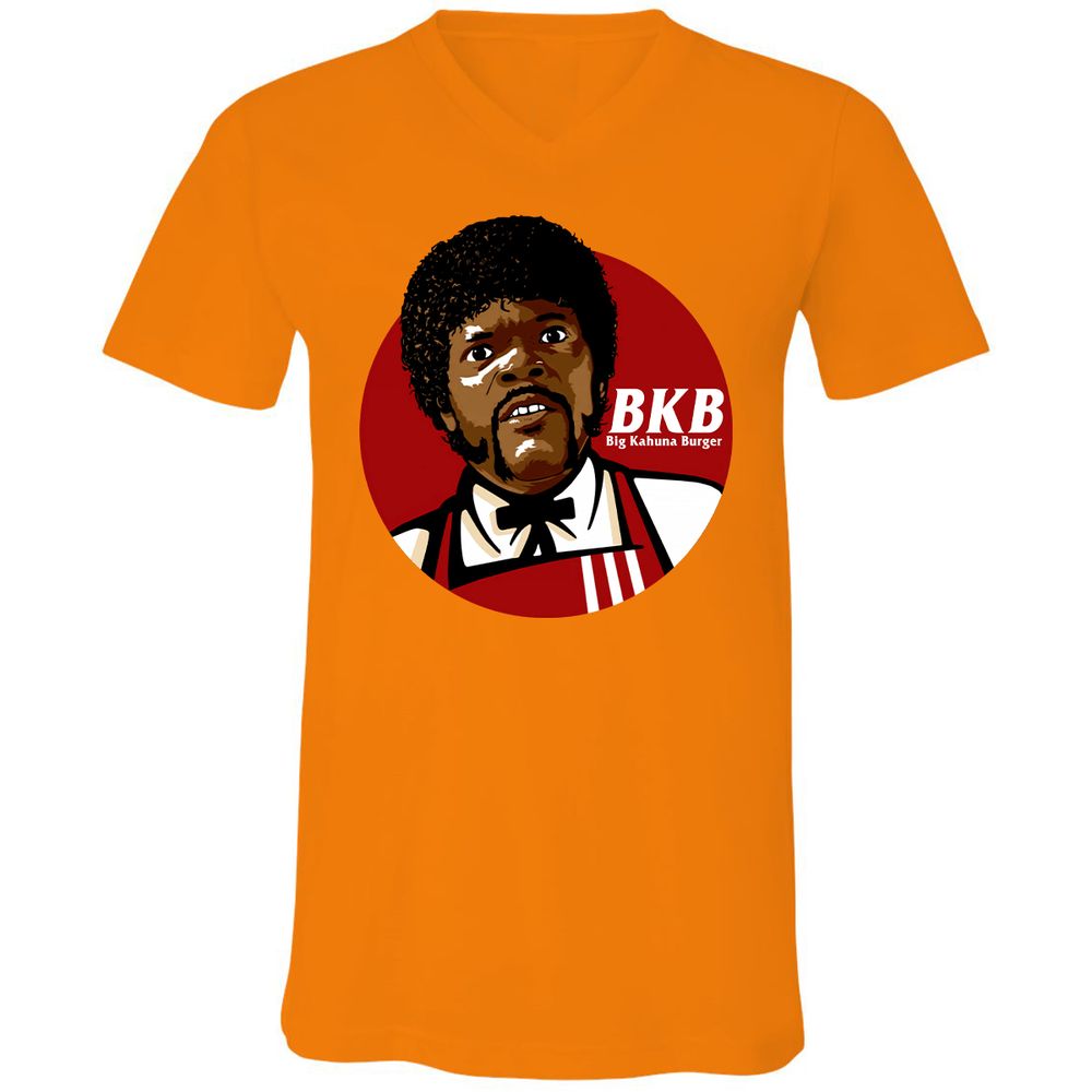 Unisex V-Neck T-Shirt - RDPFTXRH - Orange - 11