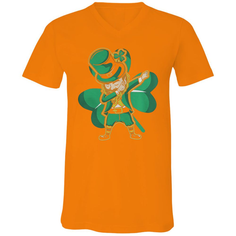 Unisex V-Neck T-Shirt - TC7FTDDD - Orange - 11