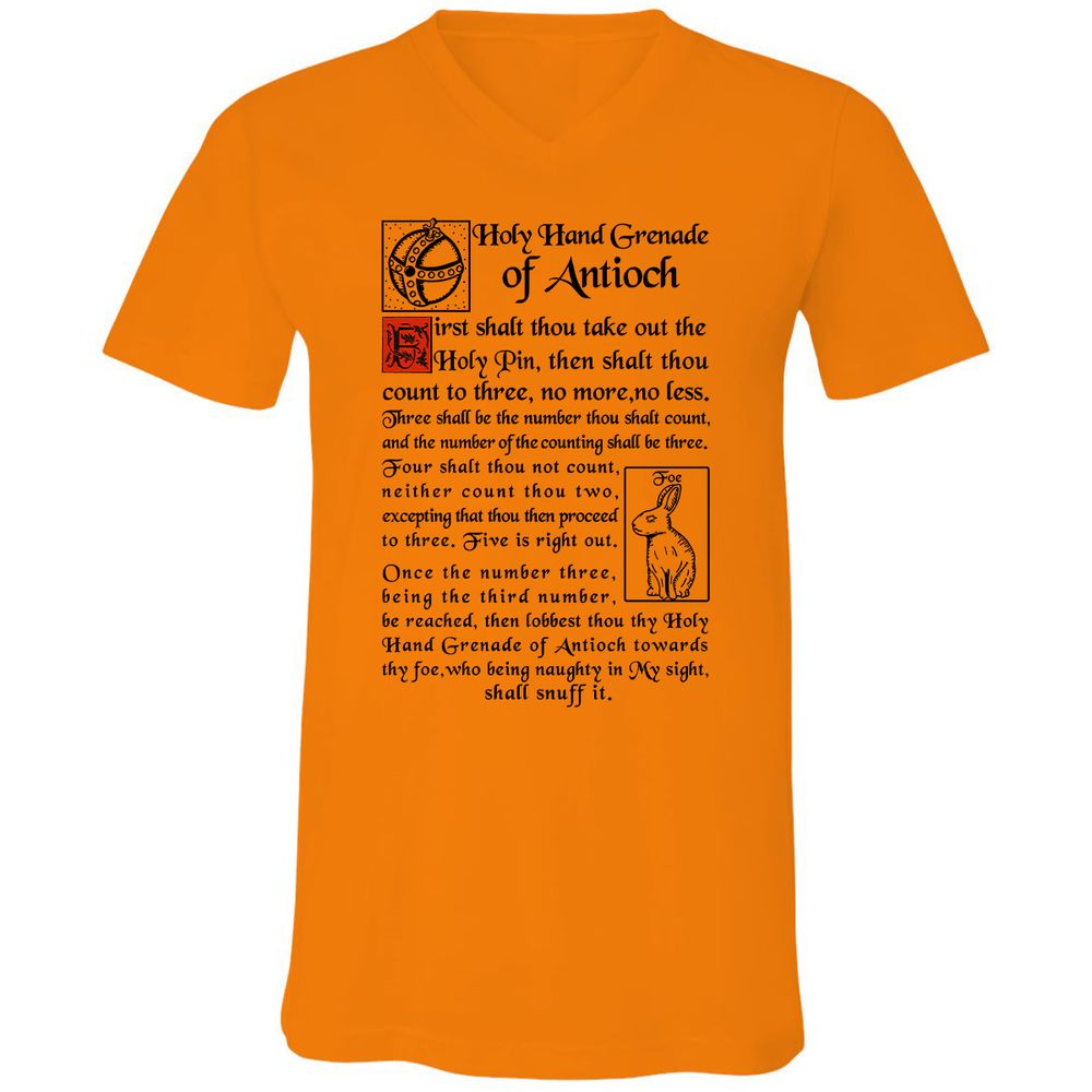 Unisex V-Neck T-Shirt - YXBMKG64 - Orange - 11