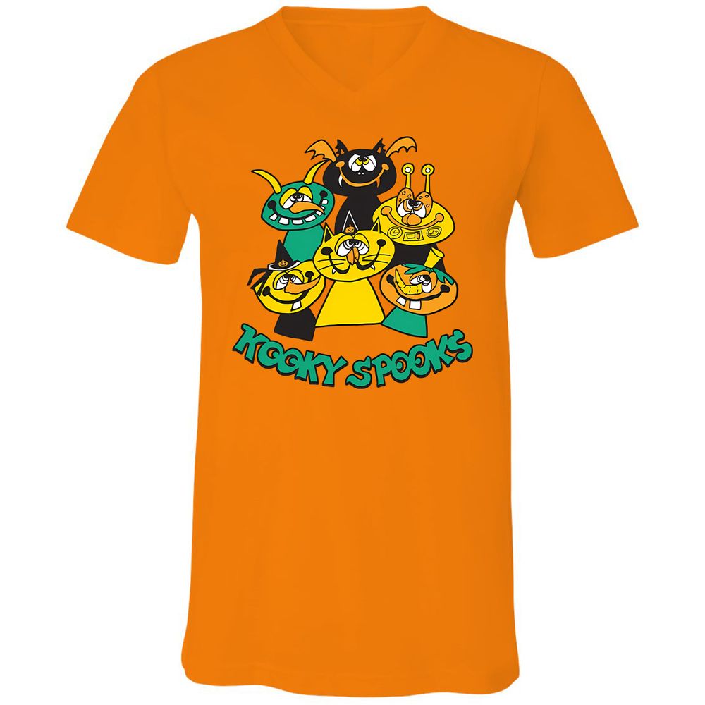 Unisex V-Neck T-Shirt - JLYMCV2T - Orange - 11