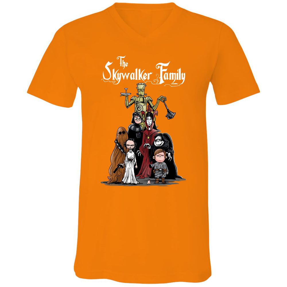 Unisex V-Neck T-Shirt - G32X6R1R - Orange - 11