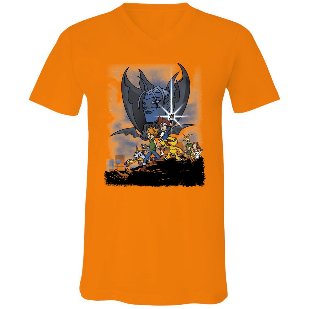 Unisex V-Neck T-Shirt - TCMMZNG4 - Orange - 11