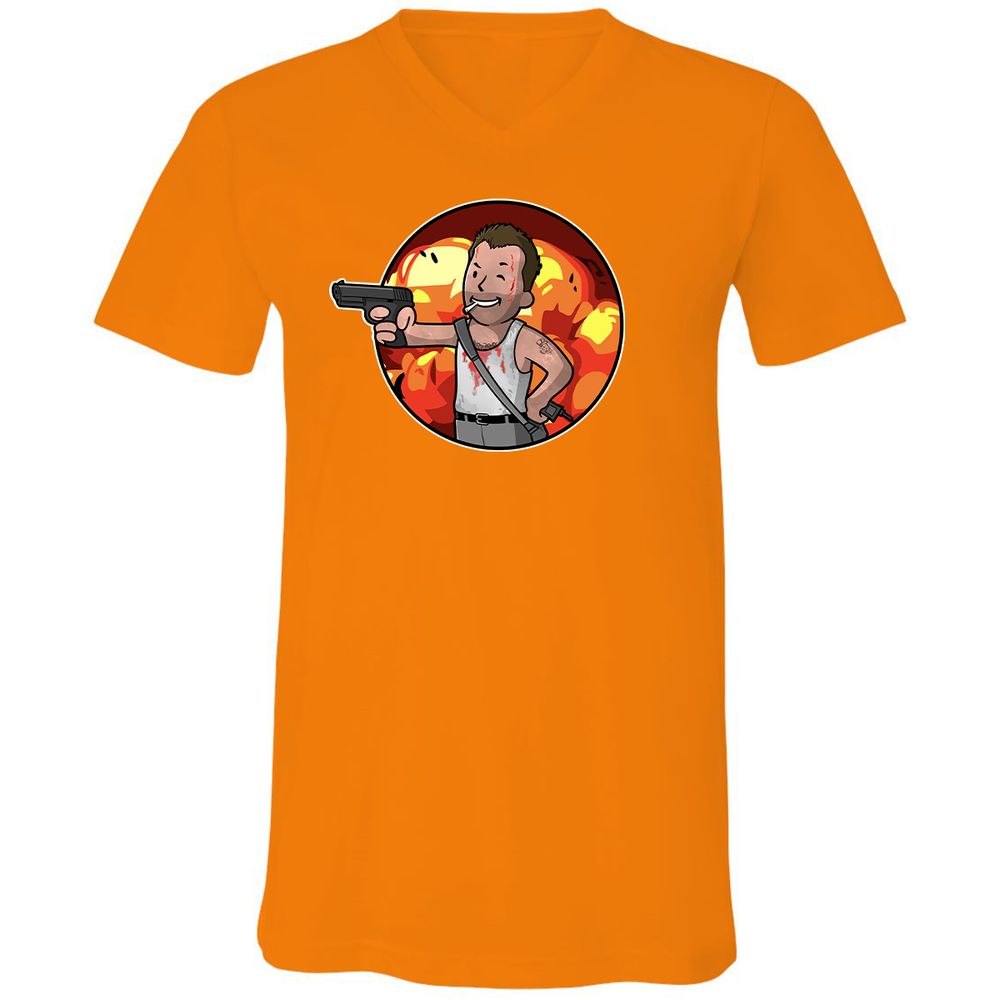 Unisex V-Neck T-Shirt - 2VNH7H7V - Orange - 11