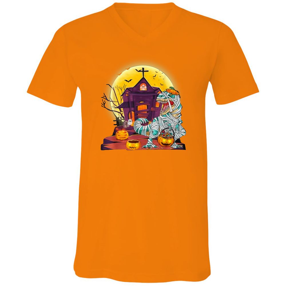 Unisex V-Neck T-Shirt - NPT1J34M - Orange - 11