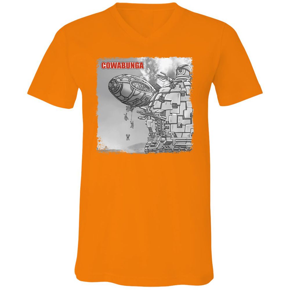 Unisex V-Neck T-Shirt - B691X59T - Orange - 11