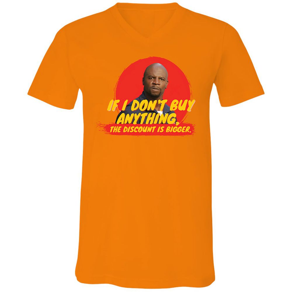Unisex V-Neck T-Shirt - Z75LC6VU - Orange - 11