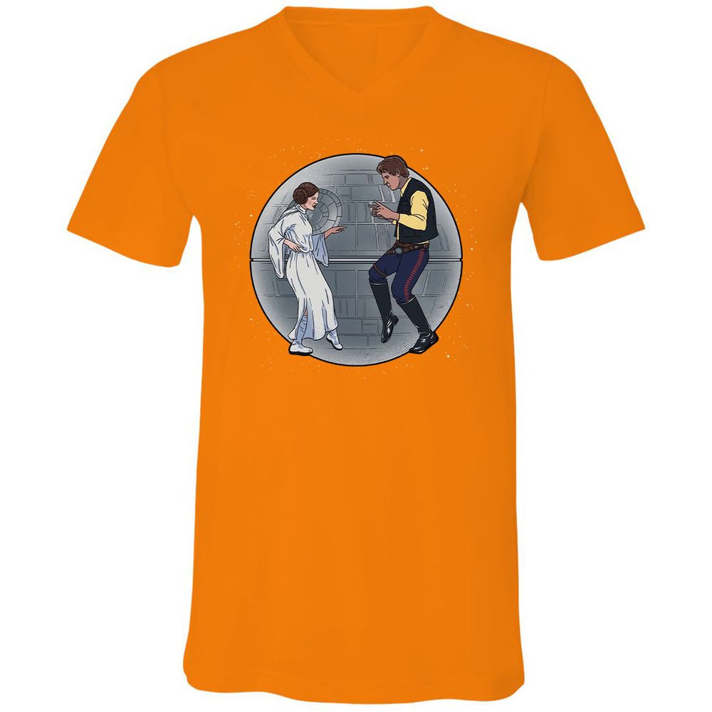 Unisex V-Neck T-Shirt - S5BBF5TG - Orange - 11