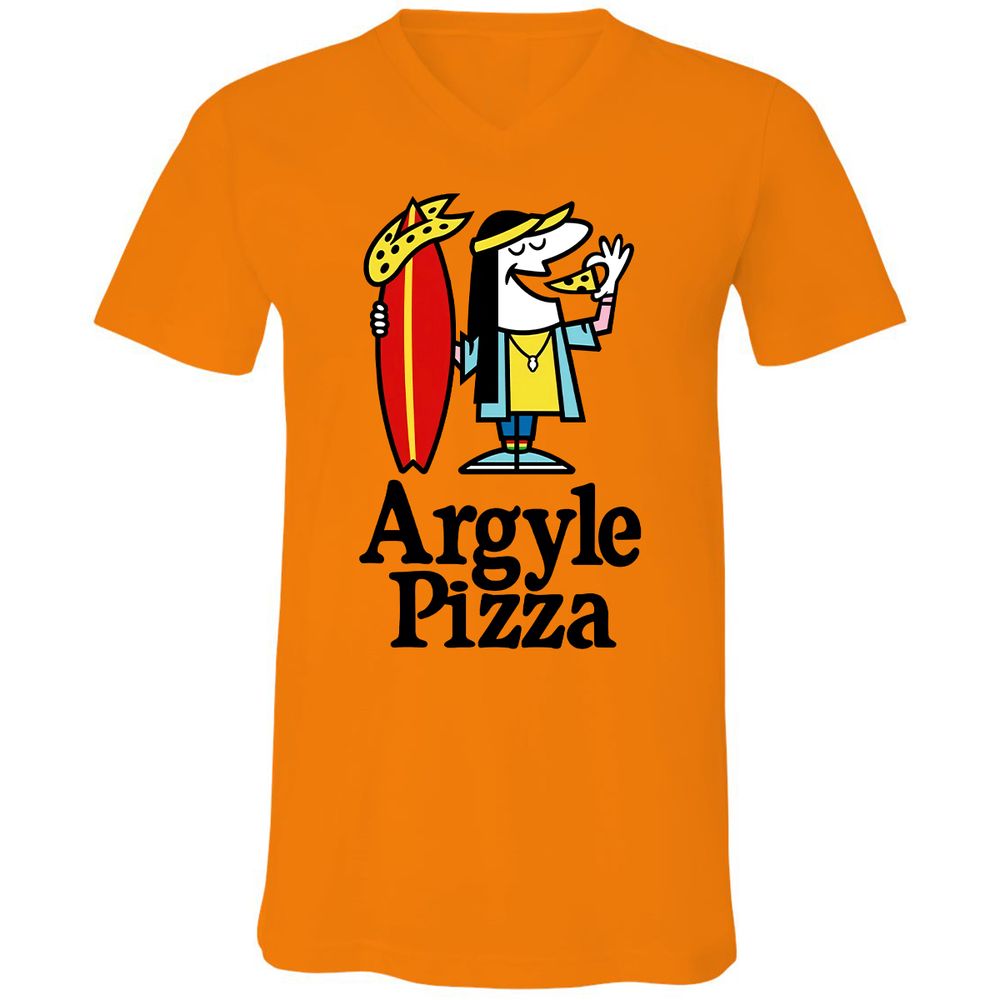 Unisex V-Neck T-Shirt - LXGNRA4V - Orange - 11