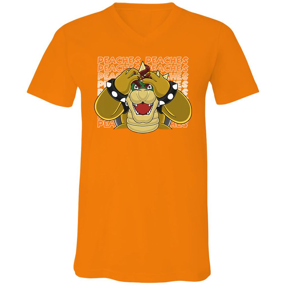 Unisex V-Neck T-Shirt - 192EKZG8 - Orange - 11