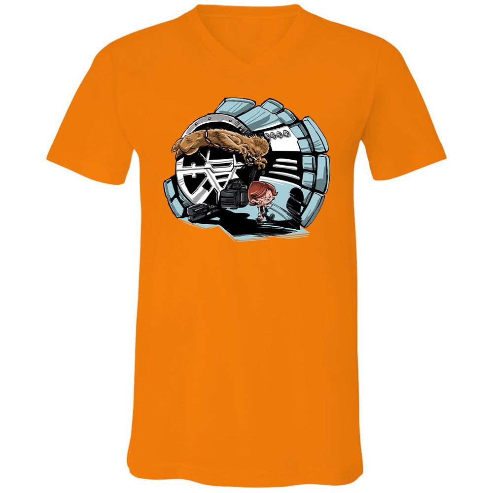 Unisex V-Neck T-Shirt - LMX1D951 - Orange - 11